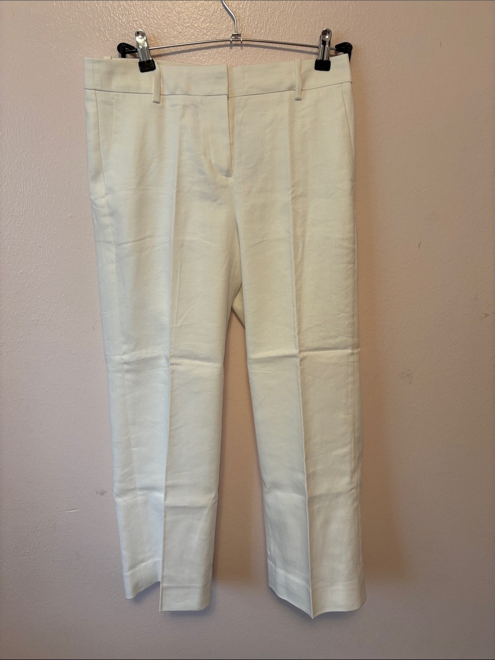 JCrew Peyton linen blend Cream Dress Pants